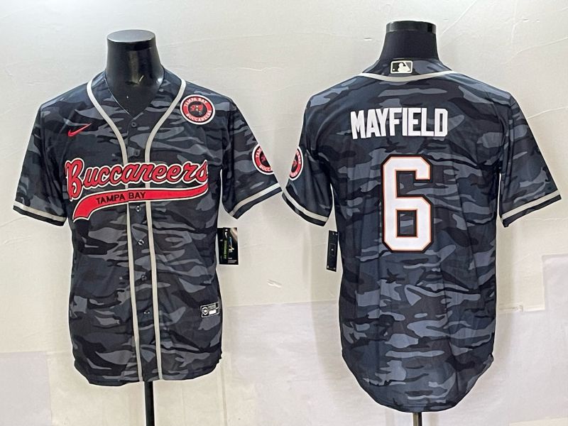 Men 2025 Tampa Bay Buccaneers 6 Mayfield Camo Joint Name Nike Limited NFL Jersey style 05